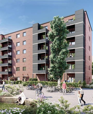 Pius Wohnbau, die Landeshauptstadt Kiel, die IB.SH und Goldbeck feiern Grundsteinlegung für 74 Wohnungen an der Feldstraße in Kiel
